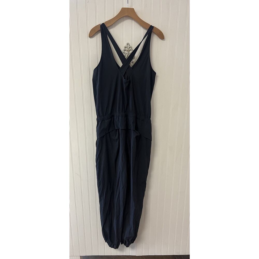 Lululemon Shift in Time Jumpsuit Romper Black One Piece Womens Size 12 Yoga - Picture 6 of 8